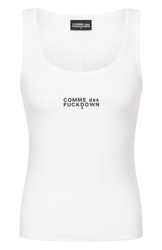 Хлопковая майка Comme des Fuckdown CFABW01672 Белый CFABW01672