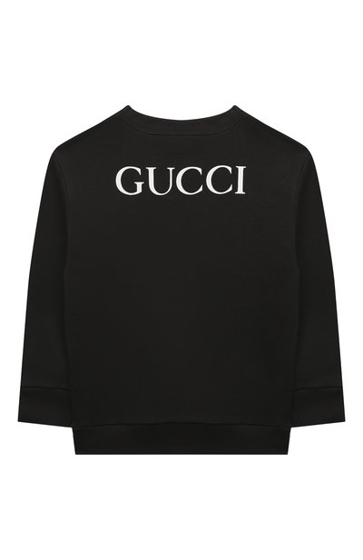 Хлопковый свитшот GUCCI черного цвета по цене 69950 руб., арт. 580997/XJD2S, фото 2 Хлопковый свитшот GUCCI, арт. 580997/XJD2S, фото 2