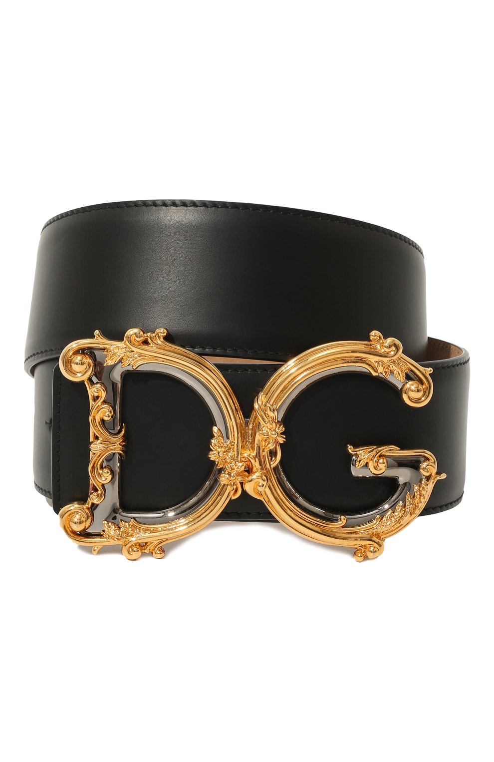 Кожаный ремень DOLCE & GABBANA черного цвета по цене 79950 руб., арт. BE1336/AZ831, фото 1 Кожаный ремень DOLCE & GABBANA, арт. BE1336/AZ831, фото 1