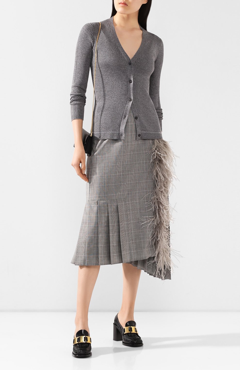Кардиган из смеси шерсти и шелка PRADA, арт. P25H20-1UYM-F0480, фото 2