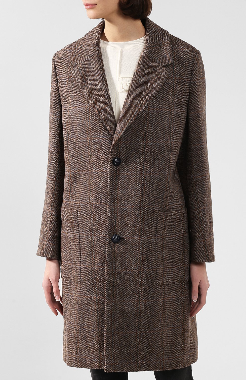 Шерстяное пальто ZADIG AND VOLTAIRE коричневого цвета по цене 53600 руб., арт. WHCL0606F, фото 3 Шерстяное пальто ZADIG AND VOLTAIRE, арт. WHCL0606F, фото 3