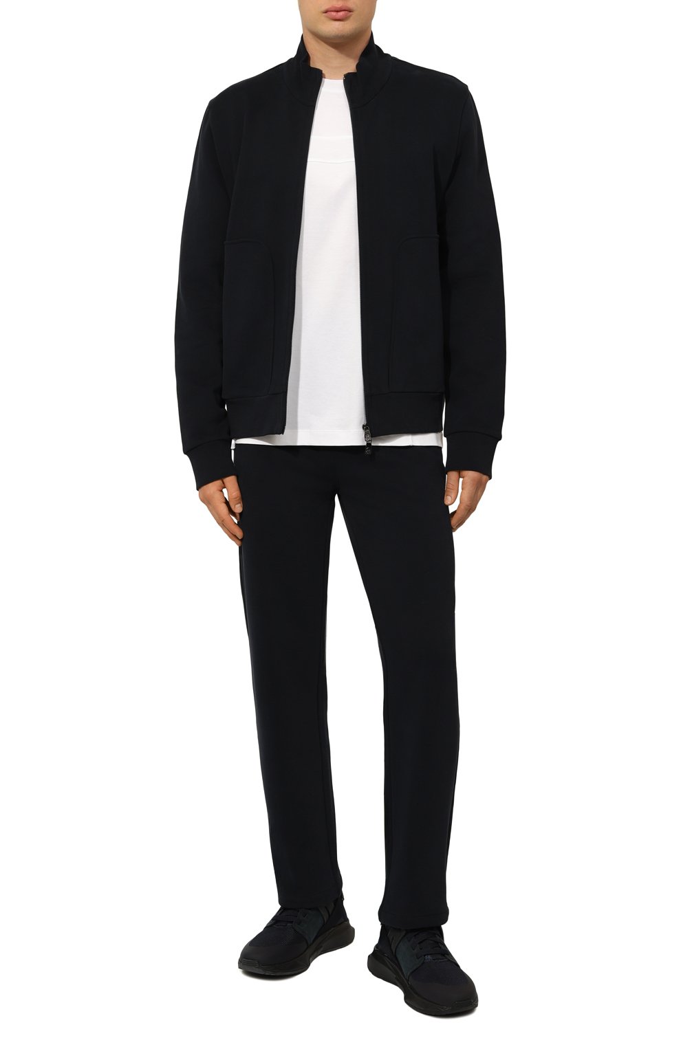 Хлопковая толстовка CORNELIANI темно-синего цвета по цене 39950 руб., арт. 94G560-9425006, фото 2 Хлопковая толстовка CORNELIANI, арт. 94G560-9425006, фото 2