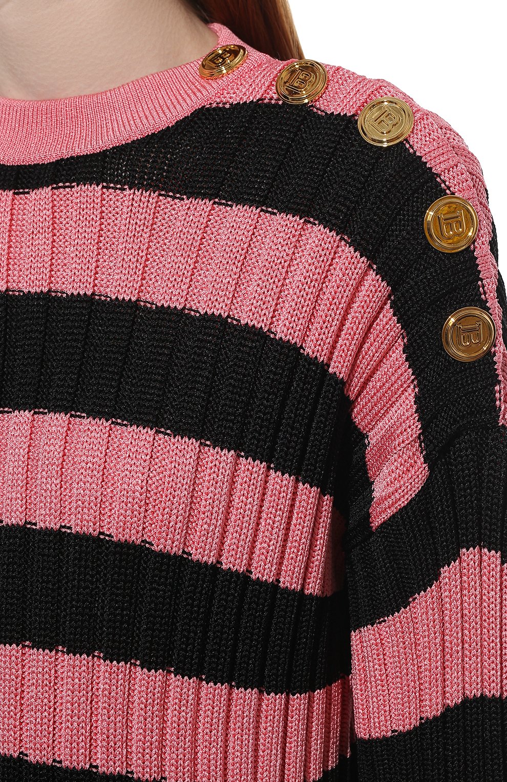 Платье из вискозы BALMAIN хаки цвета по цене 214500 руб., арт. XF1RF020/KB20, фото 5 Платье из вискозы BALMAIN, арт. XF1RF020/KB20, фото 5