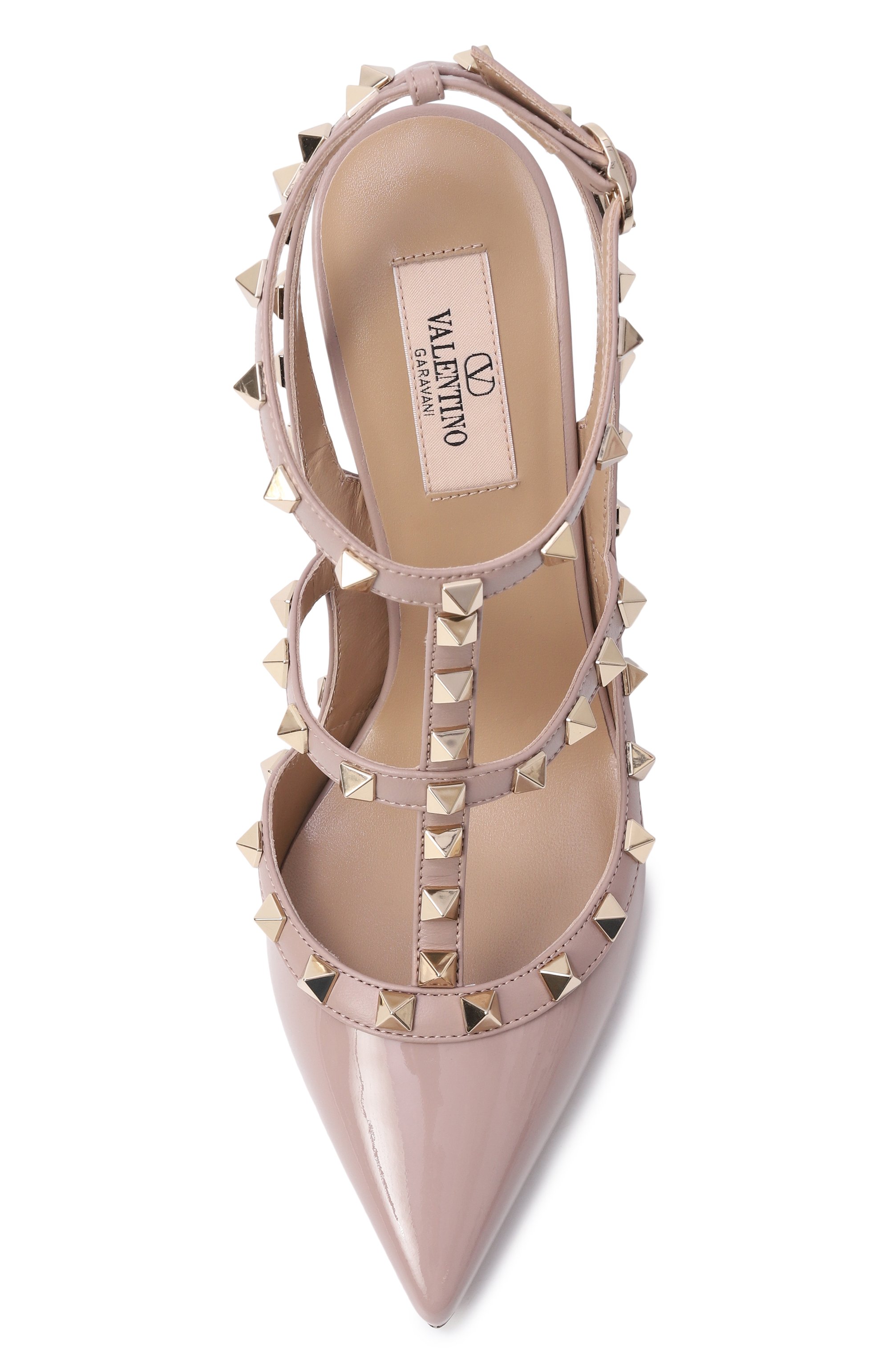 Кожаные туфли rockstud 100 VALENTINO бежевого цвета по цене 125500 руб., арт. 8W2S0393/VNW, фото 6 Кожаные туфли rockstud 100 VALENTINO, арт. 8W2S0393/VNW, фото 6