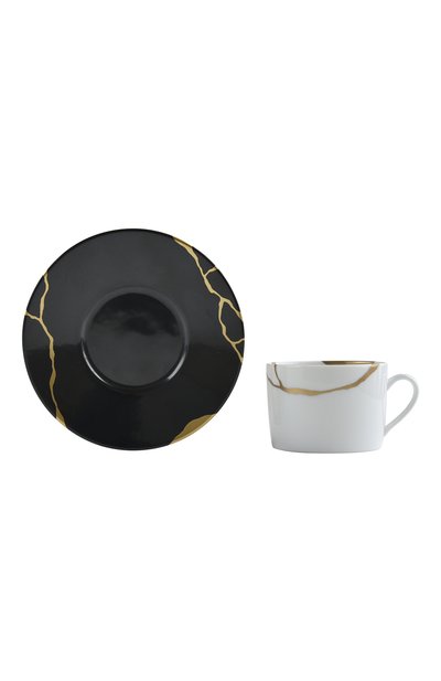 Чайная чашка с блюдцем kintsugi charbon BERNARDAUD, арт. 1976/91, фото 2