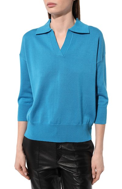 Пуловер из вискозы и шелка SEVEN LAB голубого цвета по цене 17430 руб., арт. CHR4.LK.0005.400, фото 3 Пуловер из вискозы и шелка SEVEN LAB, арт. CHR4.LK.0005.400, фото 3