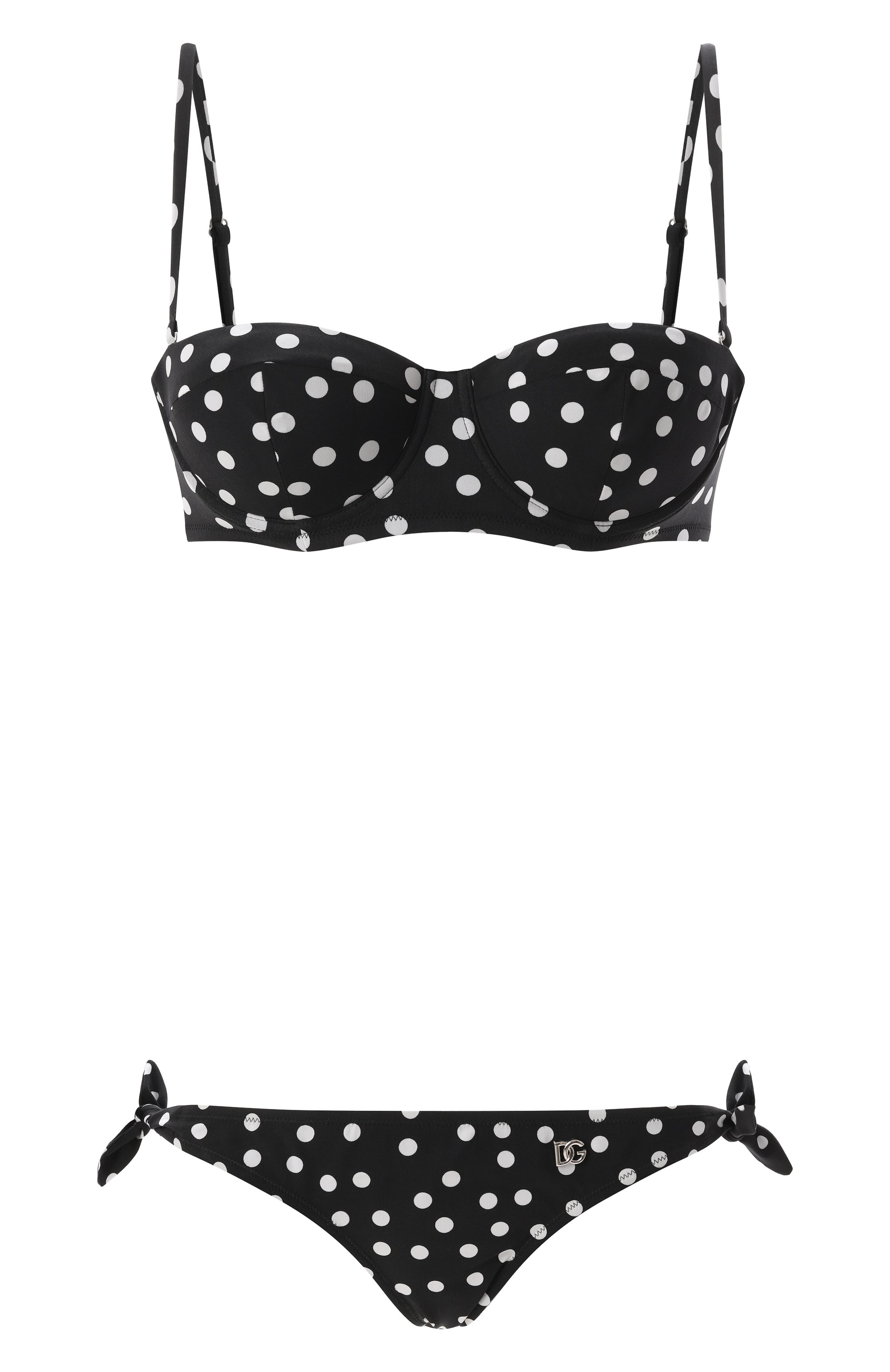 Раздельный купальник DOLCE & GABBANA черно-белого цвета по цене 51150 руб., арт. 08C18J/FSG8C, фото 1 Раздельный купальник DOLCE & GABBANA, арт. 08C18J/FSG8C, фото 1