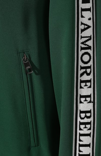 Толстовка из вискозы DOLCE & GABBANA зеленого цвета по цене 89950 руб., арт. F9C50T/G7RNY, фото 5 Толстовка из вискозы DOLCE & GABBANA, арт. F9C50T/G7RNY, фото 5
