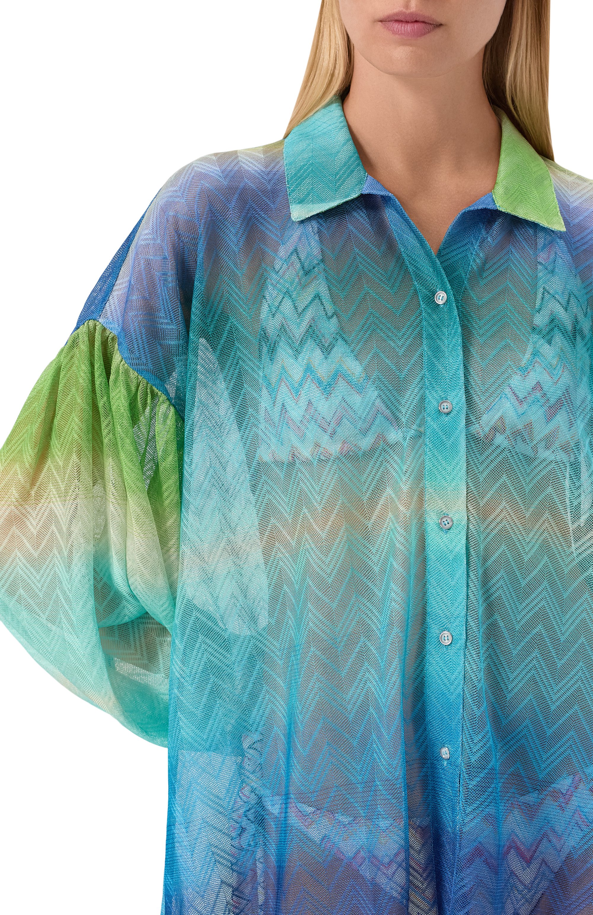 Туника MISSONI голубого цвета по цене 107500 руб., арт. MC24SK00/BR013X, фото 5 Туника MISSONI, арт. MC24SK00/BR013X, фото 5