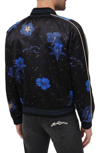 Бомбер из хлопка и вискозы SAINT LAURENT черного цвета по цене 231500 руб., арт. 649112/Y1C02, фото 4 Бомбер из хлопка и вискозы SAINT LAURENT, арт. 649112/Y1C02, фото 4