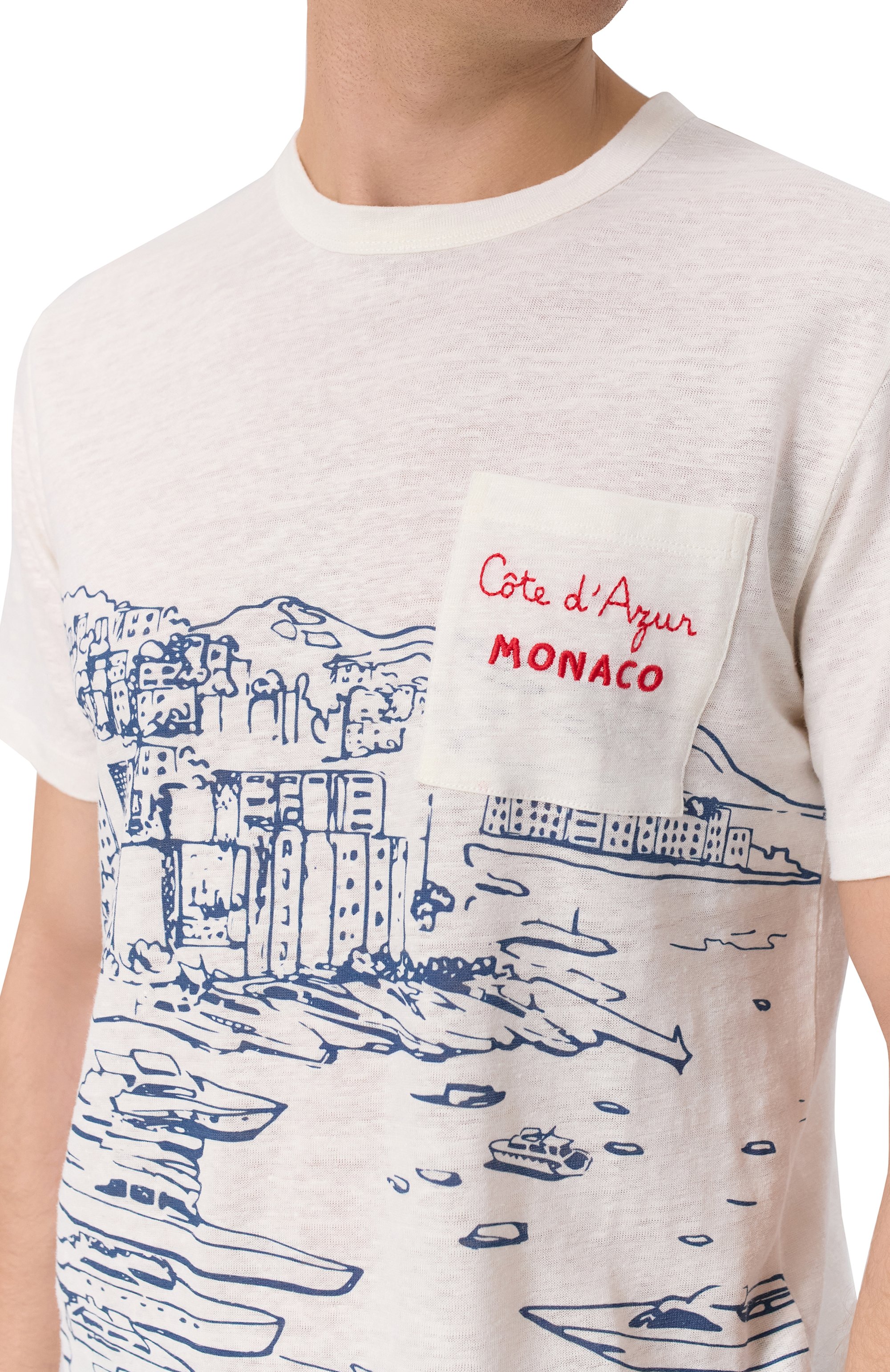 Льняная футболка MC2 SAINT BARTH, арт. STBM ECSTASEA/02843H, фото 5