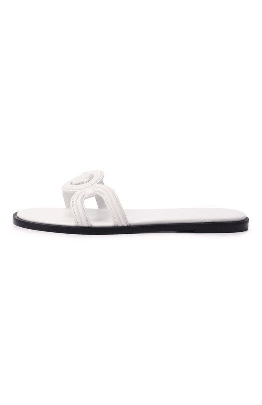 Кожаные шлепанцы Medusa '95 Versace 1018364/DVT2P Белый  1018364/DVT2P Фото 4