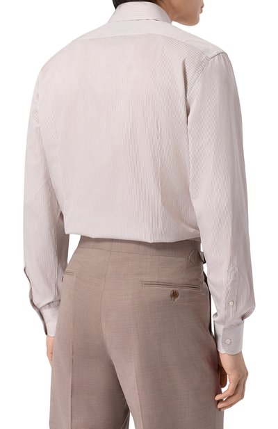 Хлопковая сорочка CORNELIANI коричневого цвета по цене 44850 руб., арт. 27P100/2711311, фото 4 Хлопковая сорочка CORNELIANI, арт. 27P100/2711311, фото 4