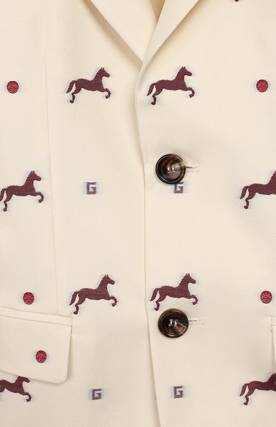 Хлопковый пиджак GUCCI, арт. 600282/XWAHA, фото 3