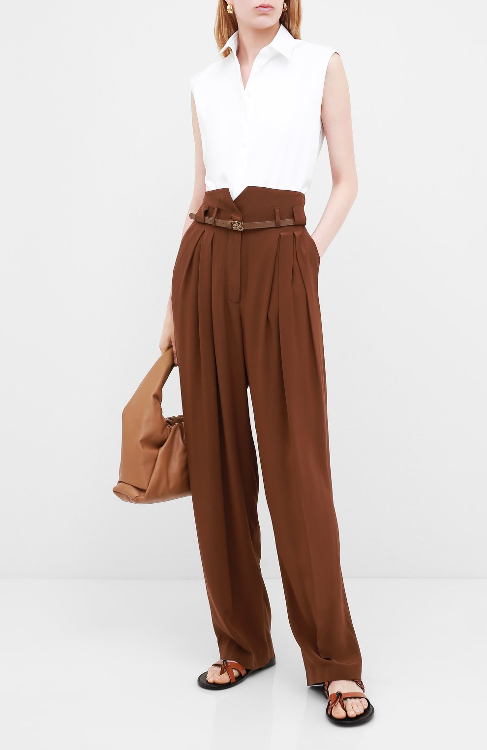 Шелковые брюки FENDI, арт. FR6233 02R, фото 2