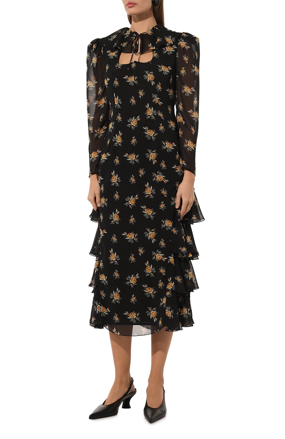 Платье из вискозы BOTROIS черного цвета по цене 39900 руб., арт. SKU09930233, фото 3 Платье из вискозы BOTROIS, арт. SKU09930233, фото 3