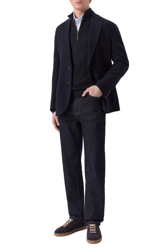 Шерстяной пиджак Stefano Ricci M1RSDB23T0/W0001P Синий  M1RSDB23T0/W0001P Фото 2