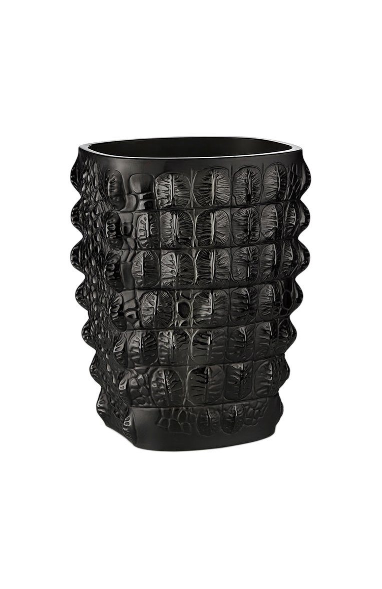 Ваза croco LALIQUE черного цвета, арт. 10758100 | Фото 1 (Нос: Не проставлено; Региональные ограничения белый список (Axapta Mercury): Не проставлено; Коллекция: Croco; Ограничения доставки: fragile-2)
