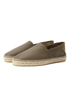 Мужские кожаные эспадрильи polo CASTANER хаки цвета, арт. P0L0/249 | Фото 1 (Нос: Не проставлено; Материал внешний: Натуральная кожа; Материал внутренний: Натуральная кожа)