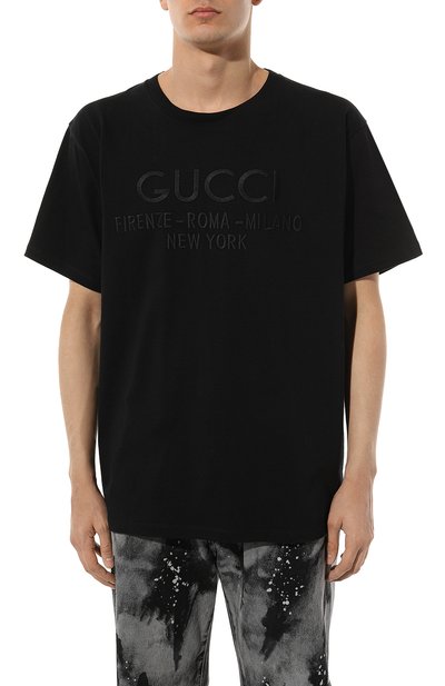 Хлопковая футболка GUCCI, арт. 616036/XJFZA, фото 3