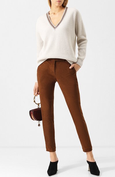 Кашемировый пуловер с v-образным вырезом BRUNELLO CUCINELLI, арт. M12716802, фото 2