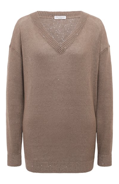 Женский пуловер изо льна и шелка BRUNELLO CUCINELLI, арт. M1000B1033