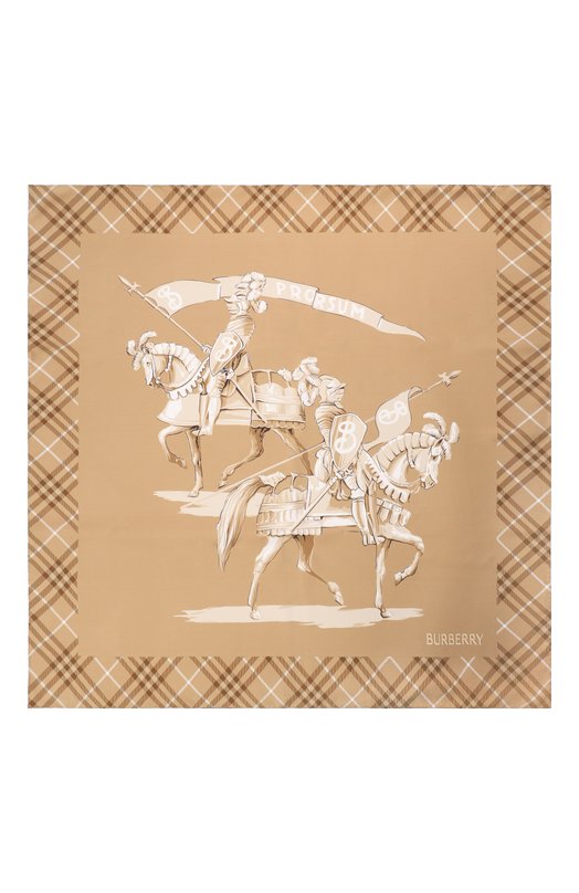 Шелковый платок Burberry 8125815 Бежевый  8125815 Фото 4