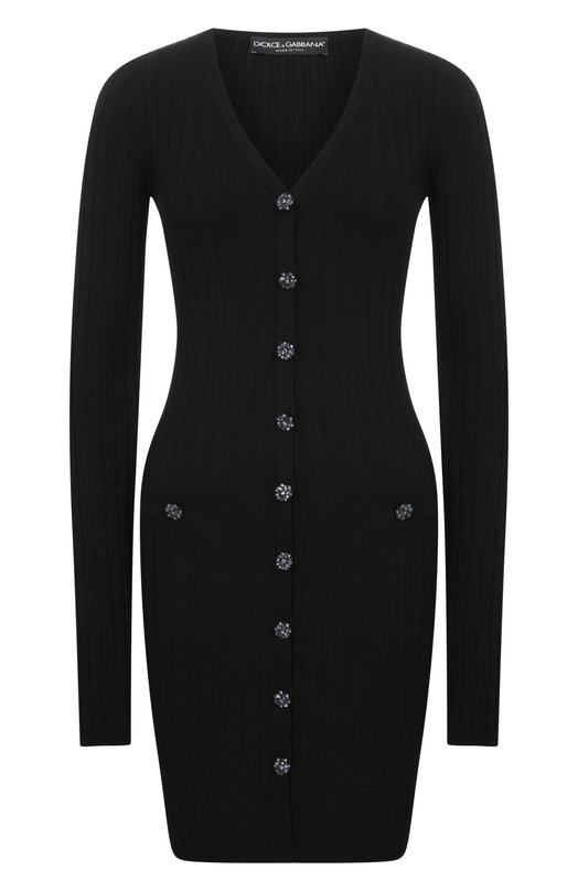 Кардиган из вискозы Dolce & Gabbana FXVDGZ/JFMIB Чёрный FXVDGZ/JFMIB