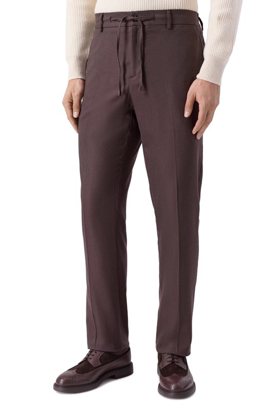 Брюки из хлопка и лиоцелла Berwich SPIAGGIA 20/AB1474 Коричневый  SPIAGGIA 20/AB1474 Фото 3