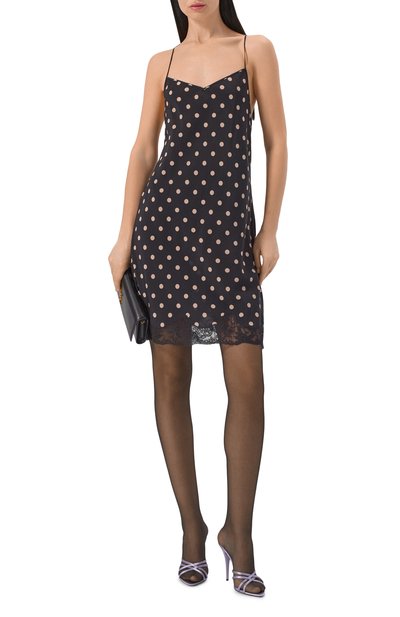 Шелковое платье SAINT LAURENT, арт. 856868/Y7J37, фото 2