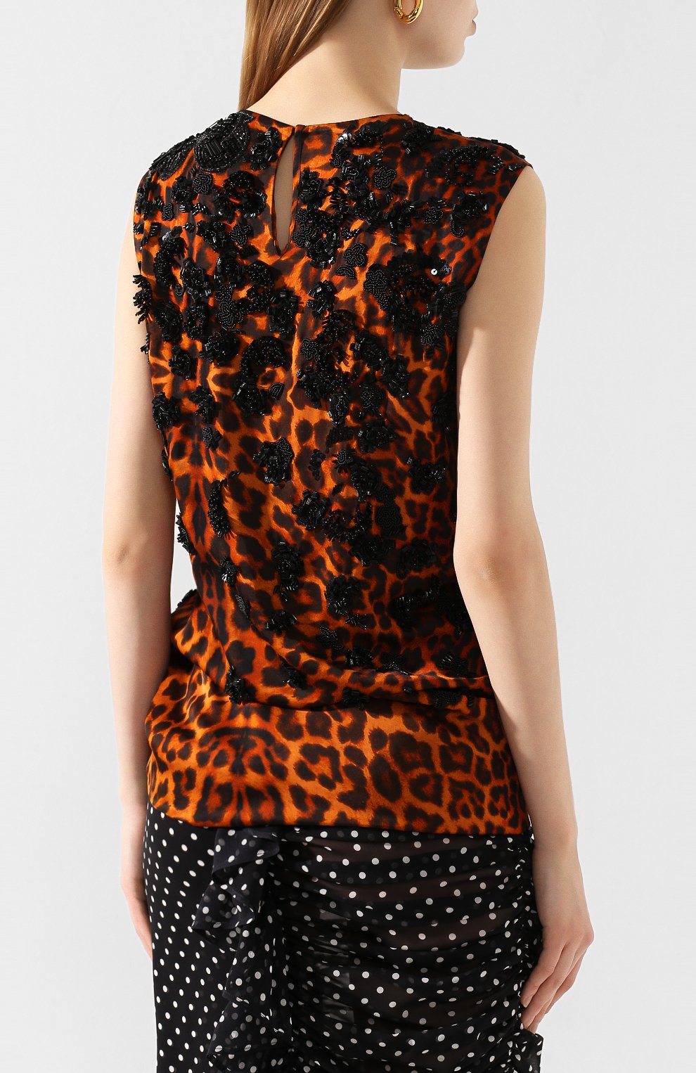Топ из вискозы DRIES VAN NOTEN леопардового цвета по цене 228500 руб., арт. 201-18618-9162, фото 4 Топ из вискозы DRIES VAN NOTEN, арт. 201-18618-9162, фото 4