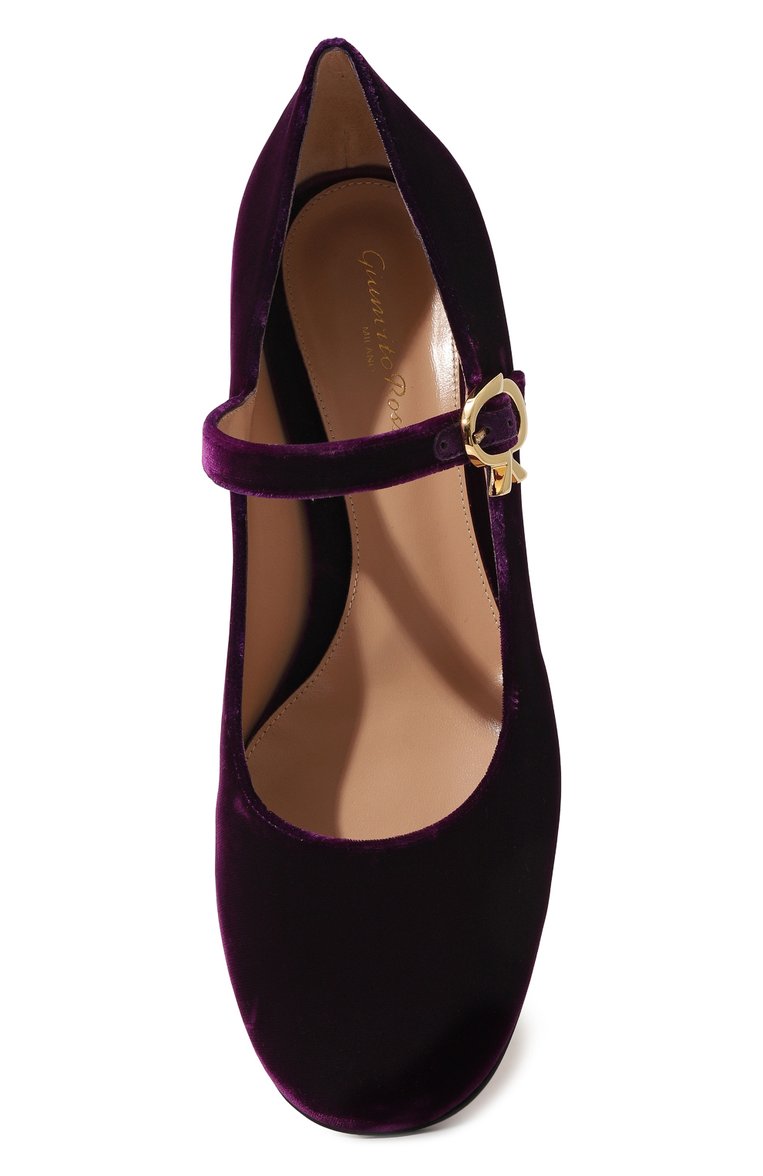 Текстильные туфли mary ribbon GIANVITO ROSSI, арт. G22101.45RIC.VELPURP, фото 1