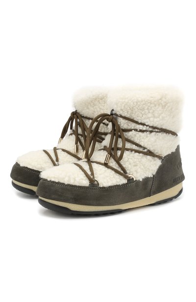 Замшевые ботинки yves salomon x moon boot с отделкой из овчины YVES SALOMON, арт. 9WAC167XXMRMX, фото 1