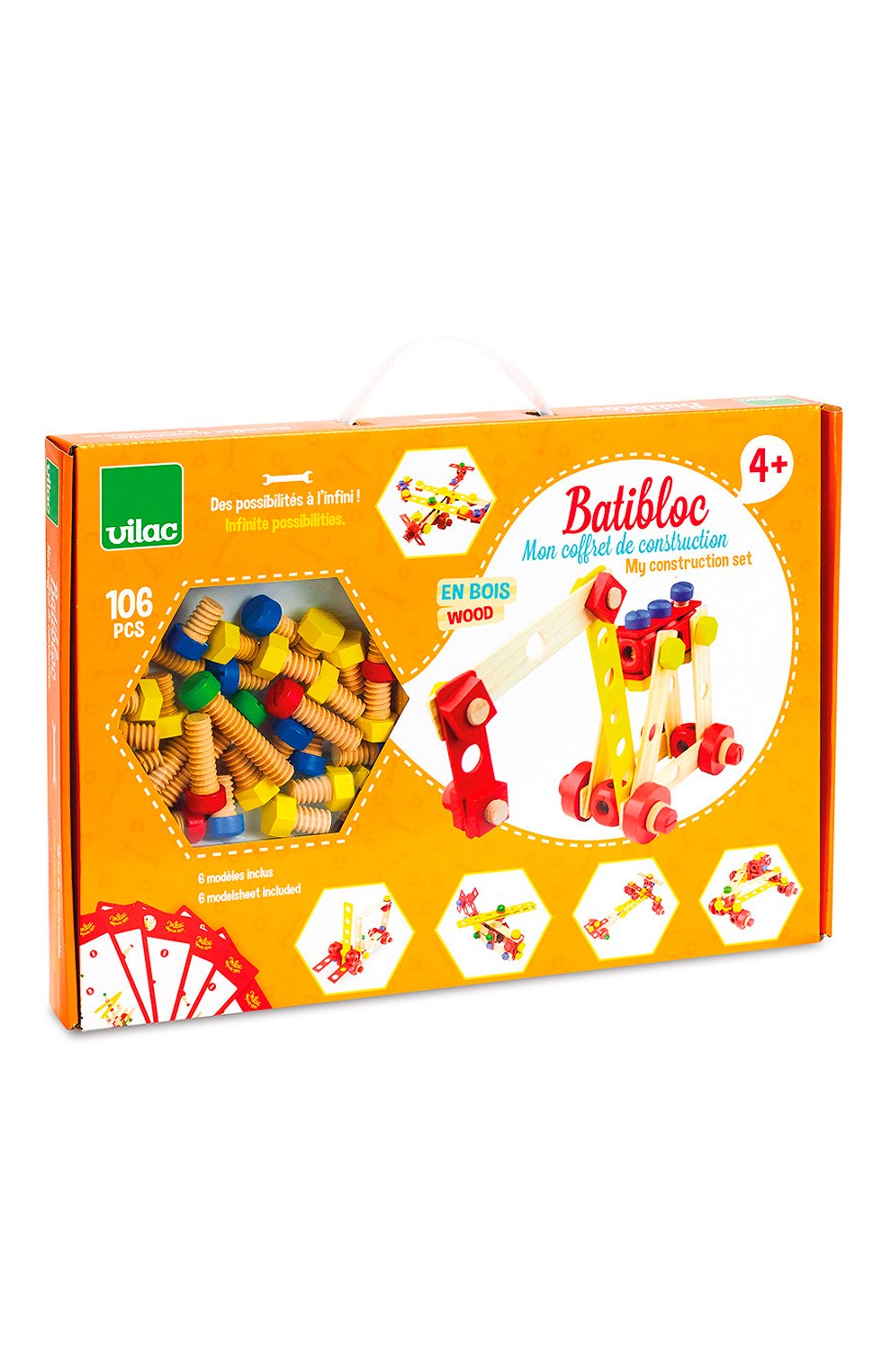 Конструктор из дерева батиблок VILAC, арт. 2139, фото 4