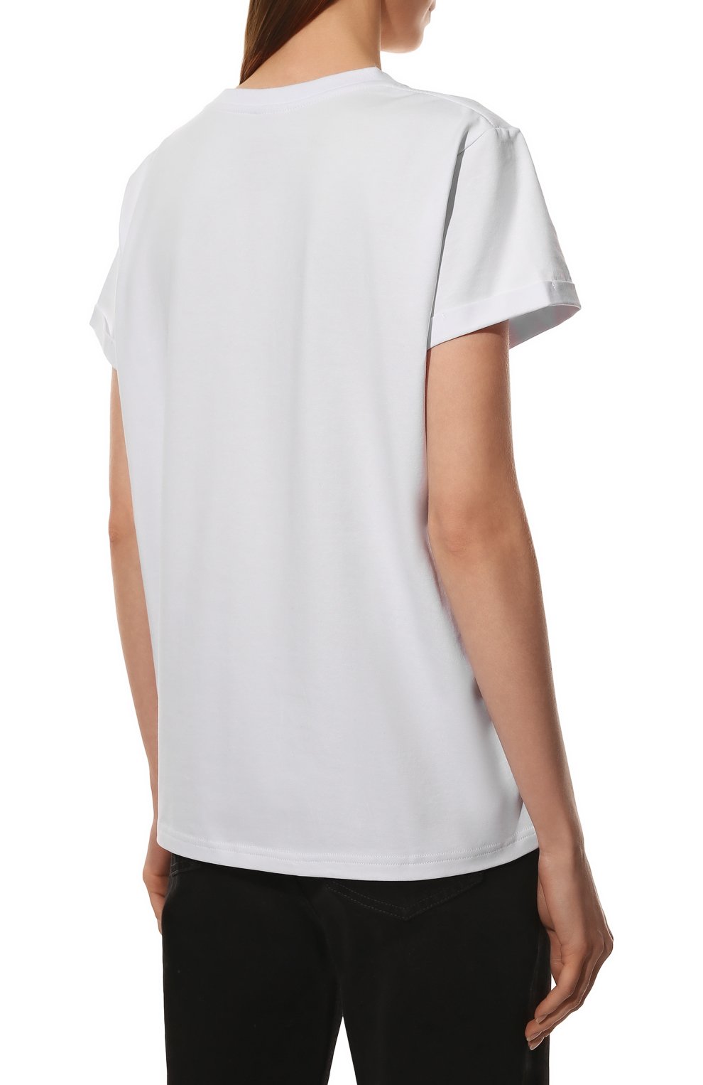 Хлопковая футболка SEVEN LAB белого цвета по цене 7520 руб., арт. T FM G019 white, фото 4 Хлопковая футболка SEVEN LAB, арт. T FM G019 white, фото 4