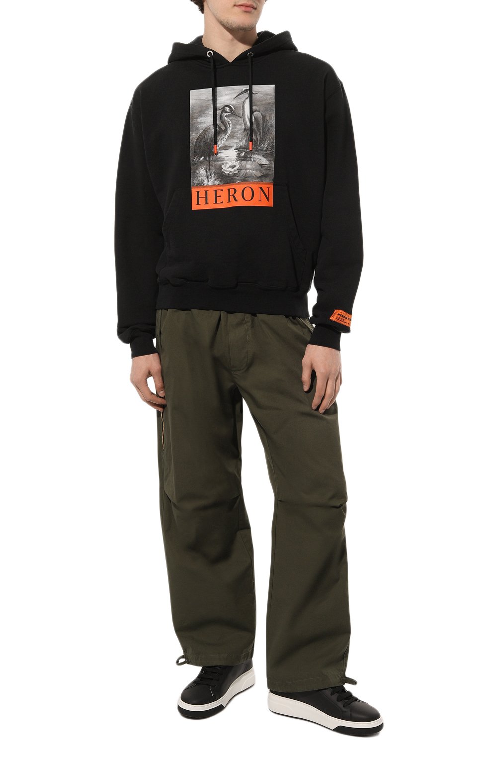 Хлопковое худи HERON PRESTON, арт. HMBB017C99JER004, фото 2
