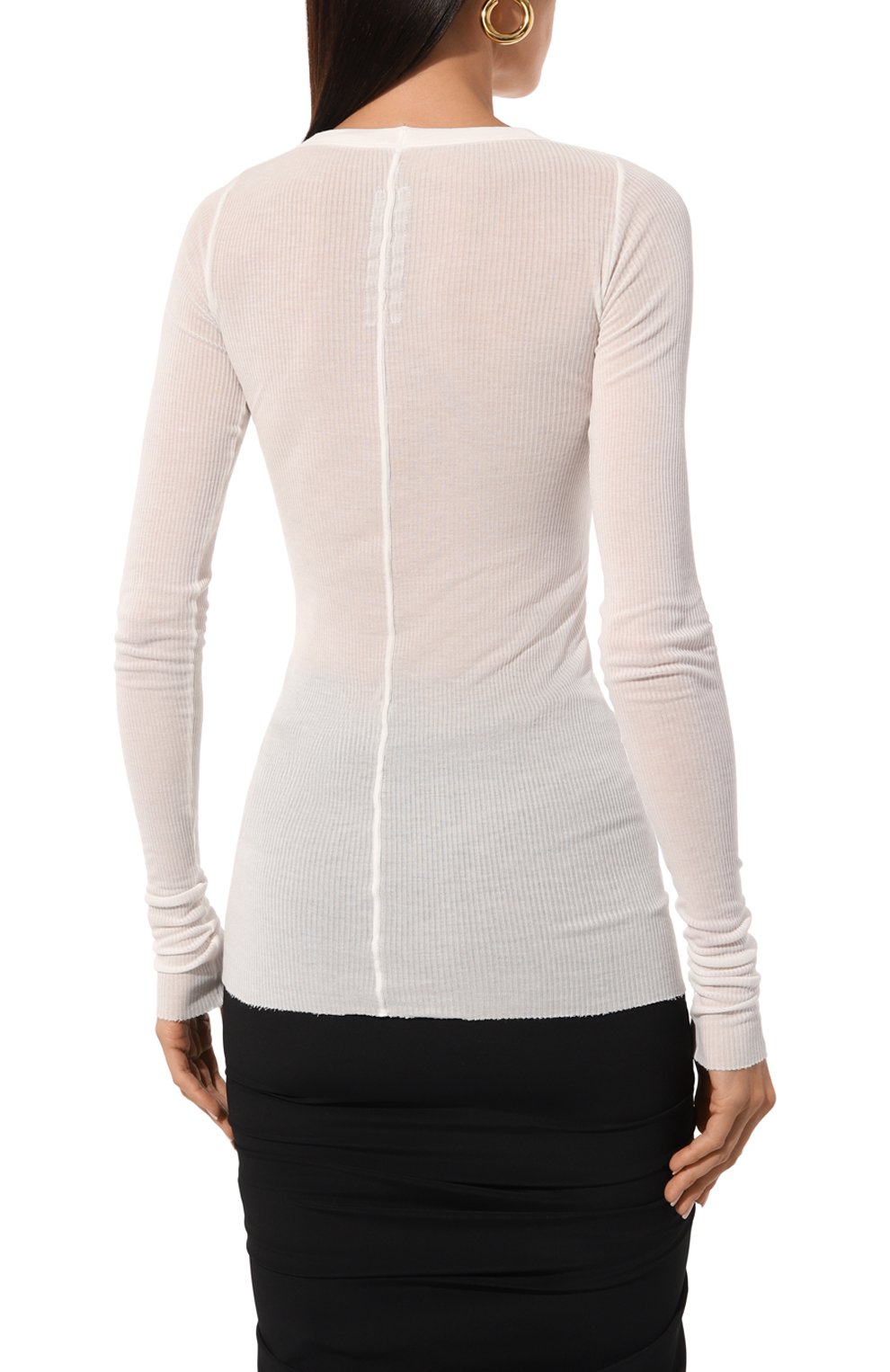 Лонгслив из вискозы и шелка RICK OWENS, арт. RP02D3202/RC, фото 4