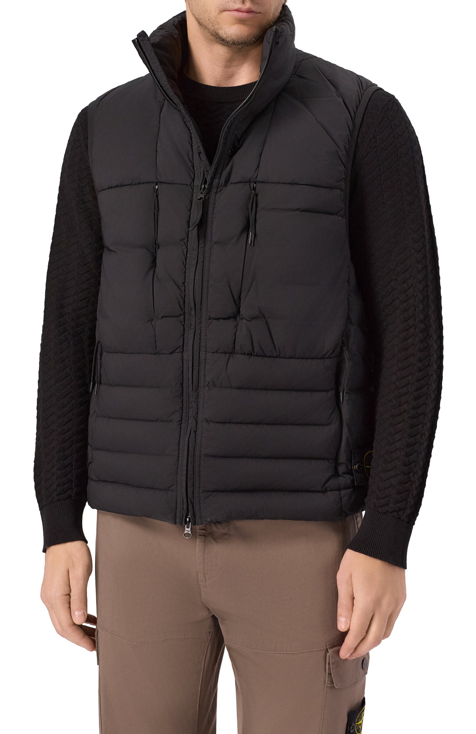 Утепленный жилет STONE ISLAND черного цвета по цене 88300 руб., арт. K2S15G100004/S0183, фото 3 Утепленный жилет STONE ISLAND, арт. K2S15G100004/S0183, фото 3