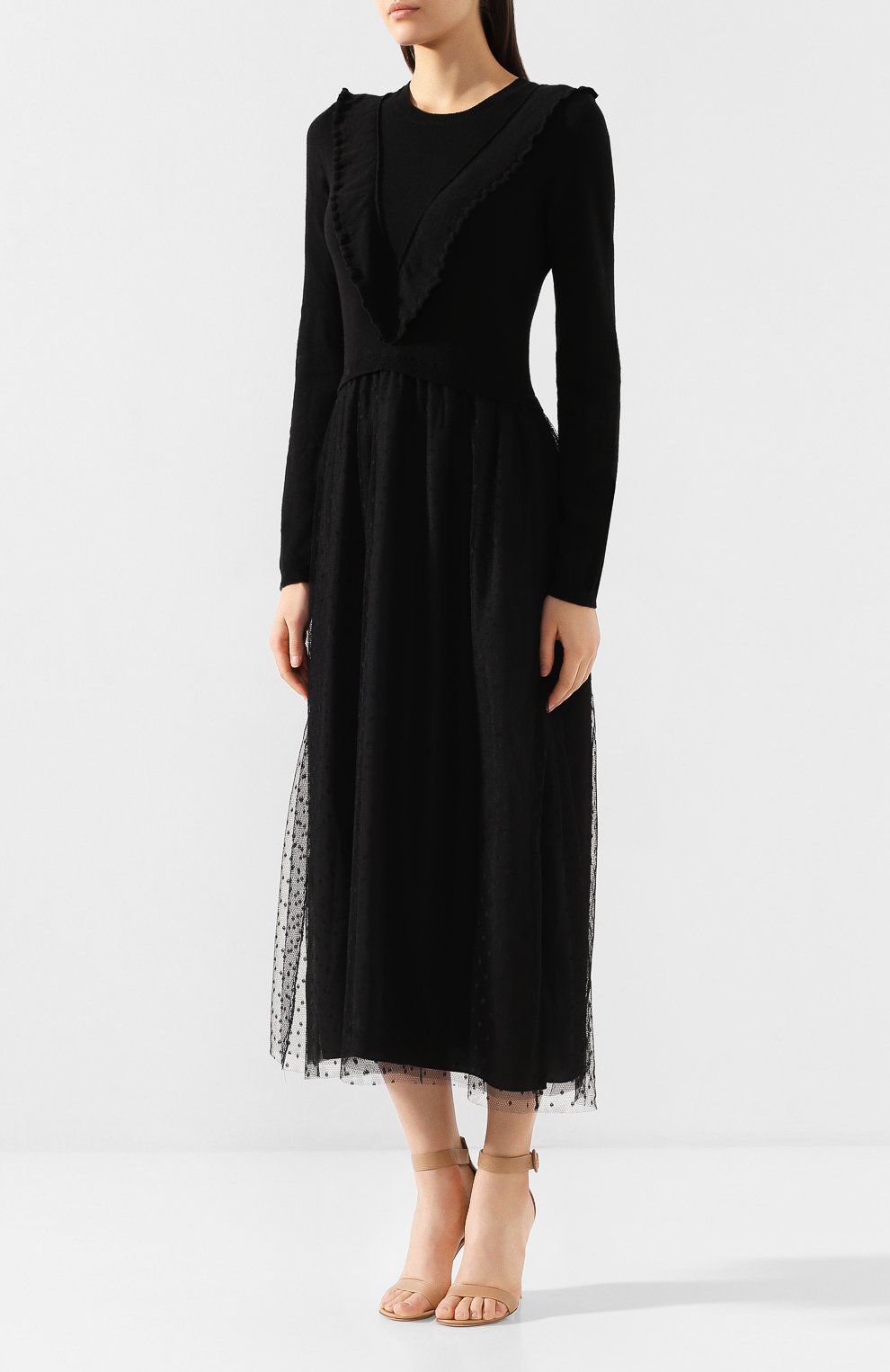Платье REDVALENTINO черного цвета по цене 73000 руб., арт. SR0KDA93/4MQ, фото 3 Платье REDVALENTINO, арт. SR0KDA93/4MQ, фото 3