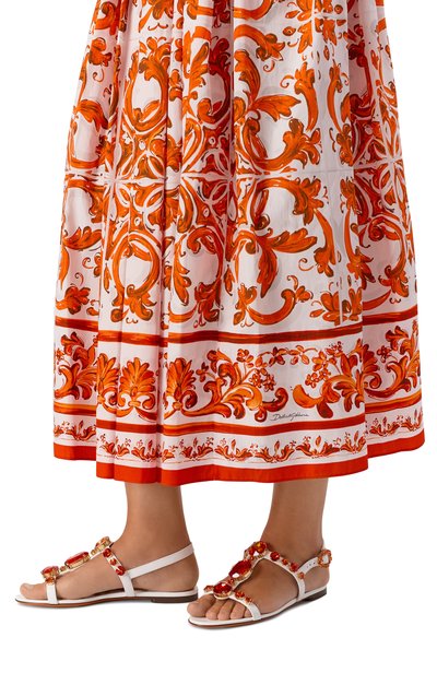 Кожаные сандалии bianca DOLCE & GABBANA белого цвета по цене 155000 руб., арт. CQ0601/AT848, фото 2 Кожаные сандалии bianca DOLCE & GABBANA, арт. CQ0601/AT848, фото 2
