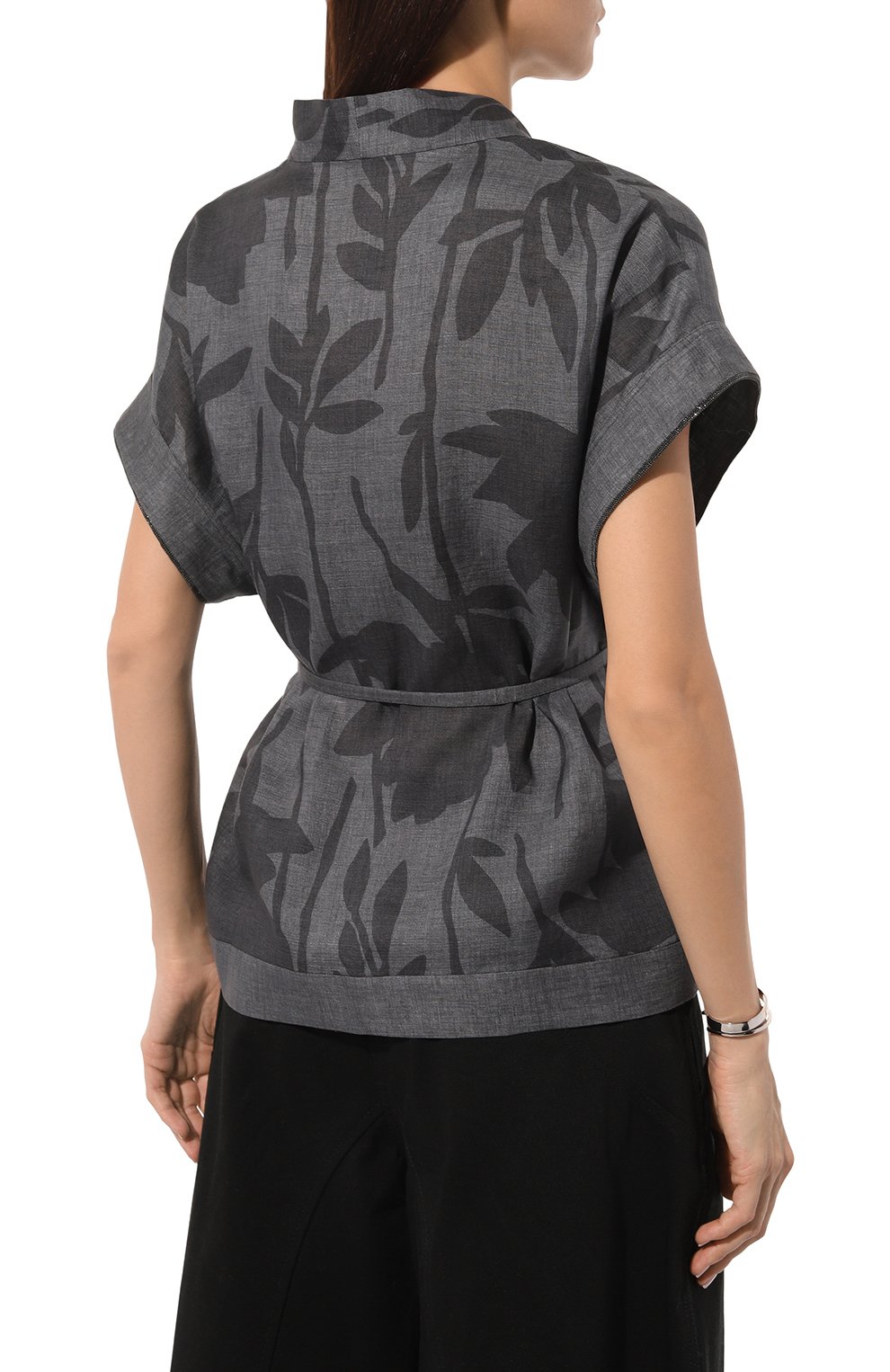 Льняной жакет-кимоно BRUNELLO CUCINELLI, арт. MB650B1344, фото 4