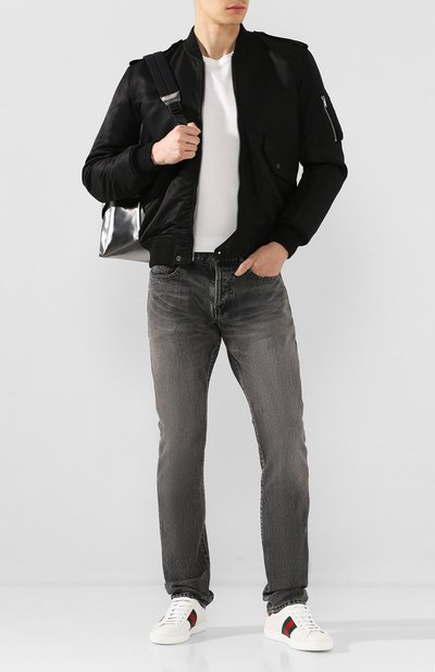 Кожаные кеды ace GUCCI, арт. 429446/A38G0, фото 2