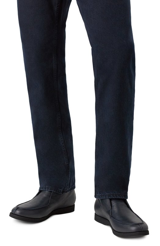 Кожаные ботинки Kiton USSA105N0012602 Синий  USSA105N0012602 Фото 3