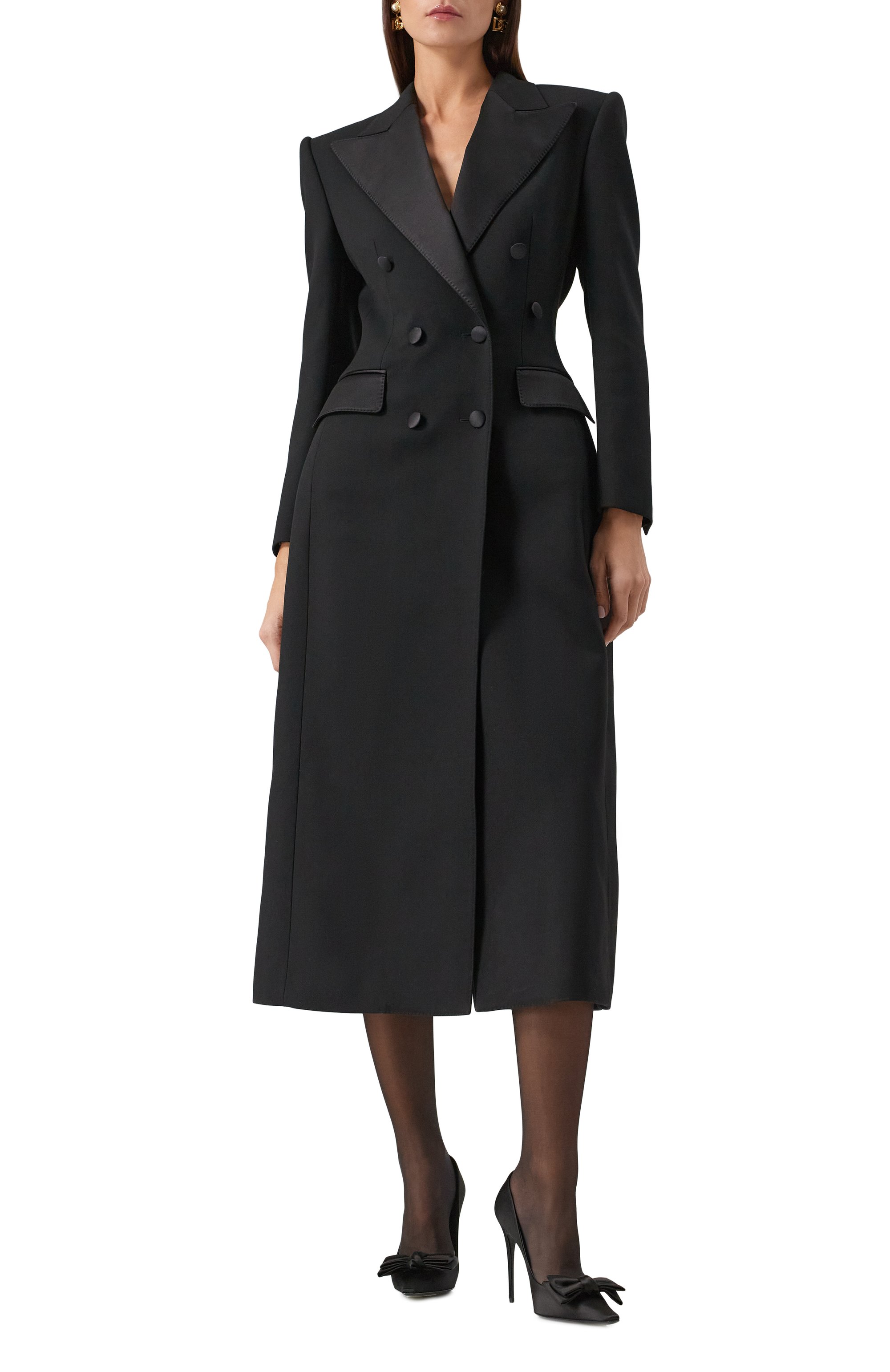 Пальто из шерсти и шелка DOLCE & GABBANA, арт. F0W2FT/FU272, фото 3