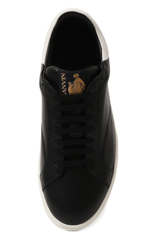 Кожаные кеды DDB0 Lanvin FM-SKDK0A-G0TE Чёрно-белый  FM-SKDK0A-G0TE Фото 6