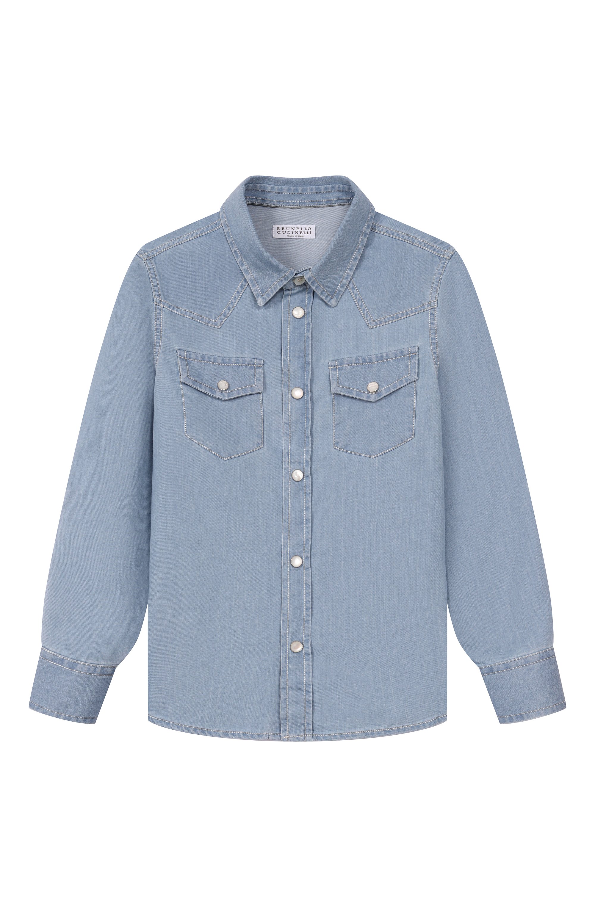 Джинсовая рубашка BRUNELLO CUCINELLI, арт. BR683C360A, фото 1