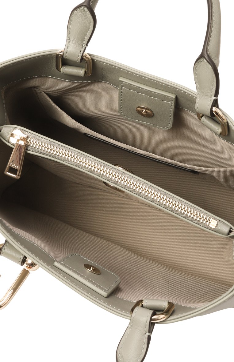 Женская сумка furla nuvola FURLA светло-зеленого цвета, арт. WB01336/BX2045 | Фото 5 (Размер: medium; Материал: Натуральная кожа; Ремень/цепочка: На ремешке)