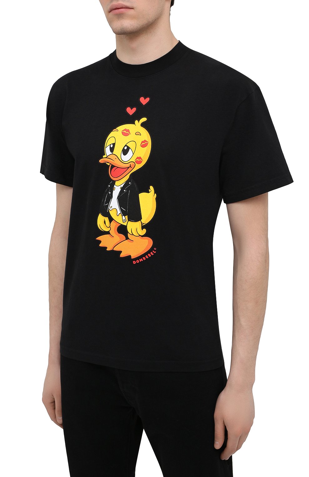 Хлопковая футболка DOMREBEL черного цвета по цене 13200 руб., арт. KISSES/T-SHIRT, фото 3 Хлопковая футболка DOMREBEL, арт. KISSES/T-SHIRT, фото 3