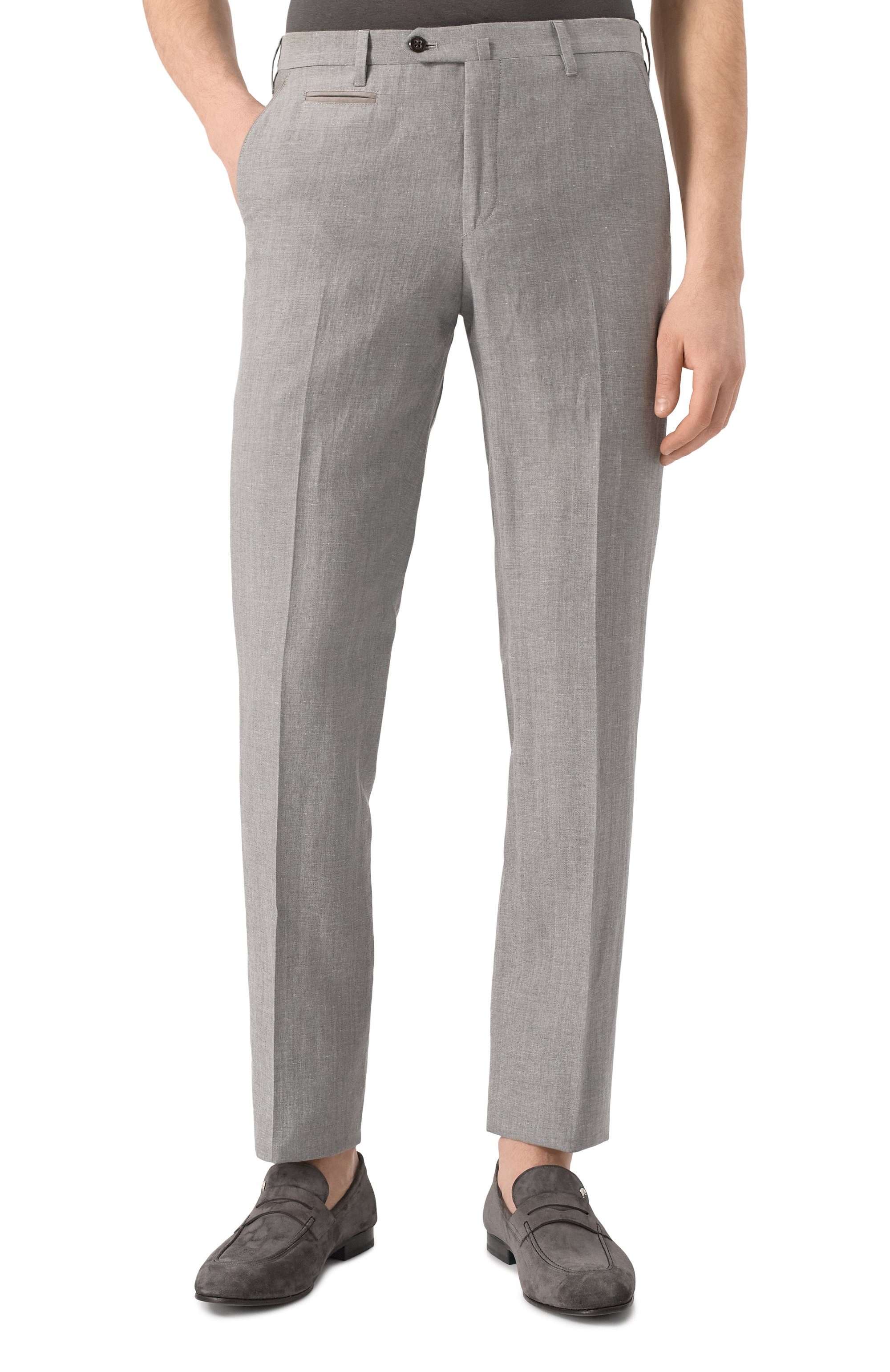 Брюки из шерсти и льна CORNELIANI, арт. 254B05-2514164, фото 3