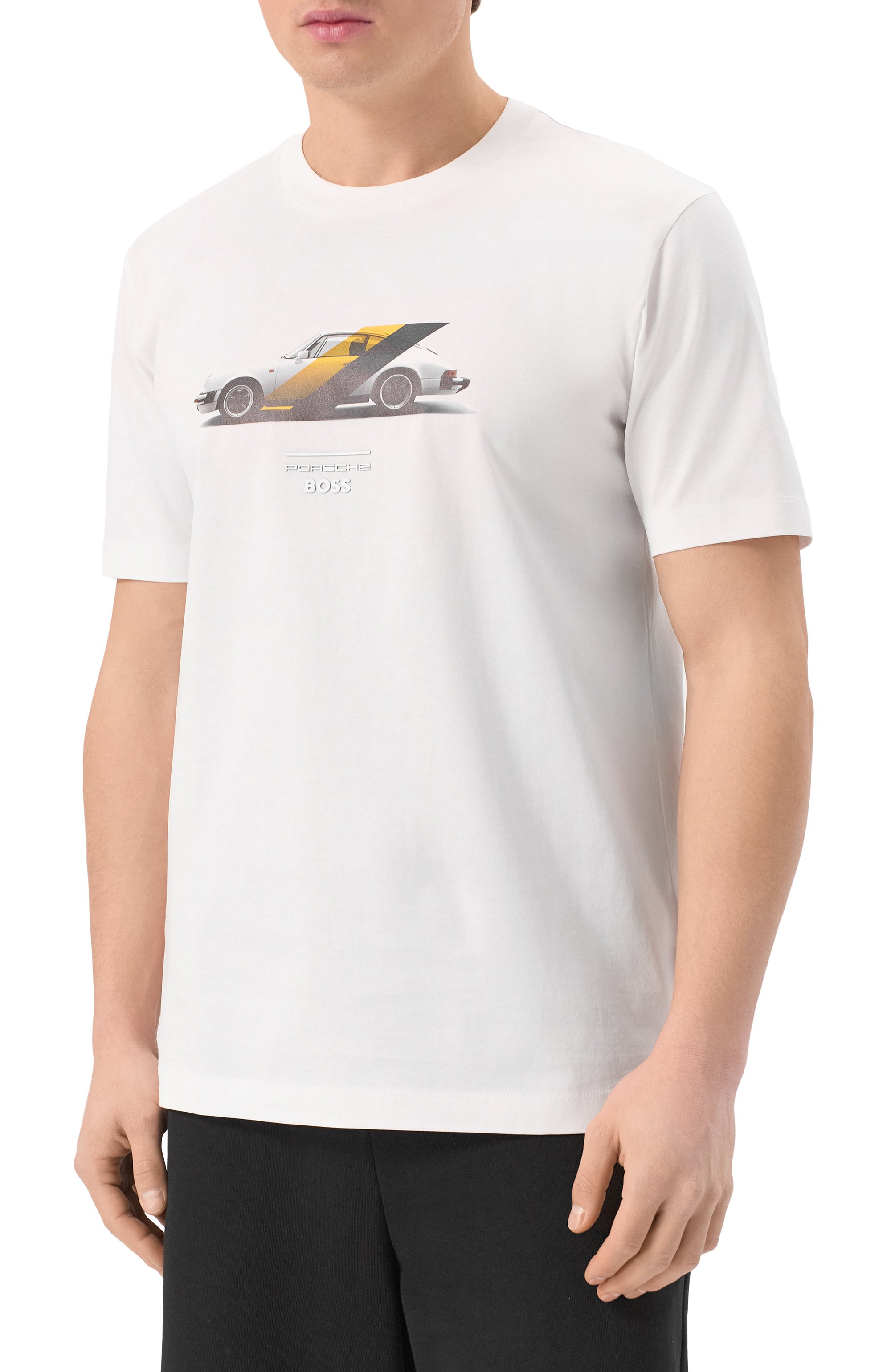 Хлопковая футболка boss x porsche BOSS, арт. 50531455, фото 3